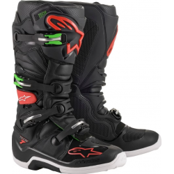 ALPINESTARS TECH 7 ČIZME BLACK/RED/GREEN